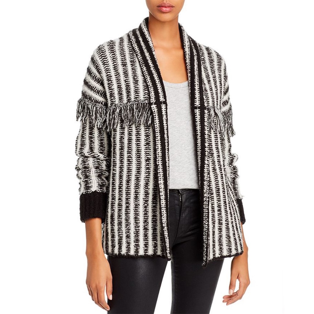 Bloomingdales Tassel Stripe Cardigan